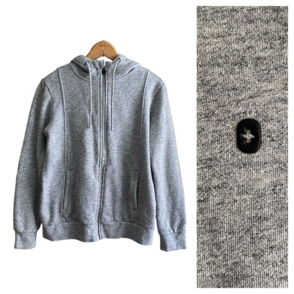 Figs Gray Zip-Up Hoodie